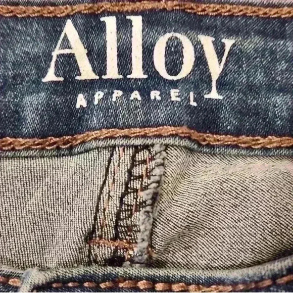 Alloy Apparel Siena High Waist Skinny Medium Wash Tall Denim Blue Jeans - Picture 6 of 10